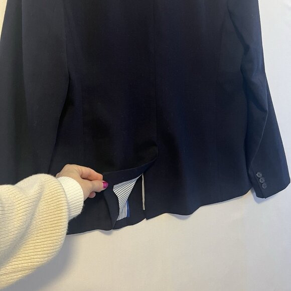 J.Crew Women Wool Blazer Blue Size 10 Winter Preppy Academia Professional - Picture 10 of 13